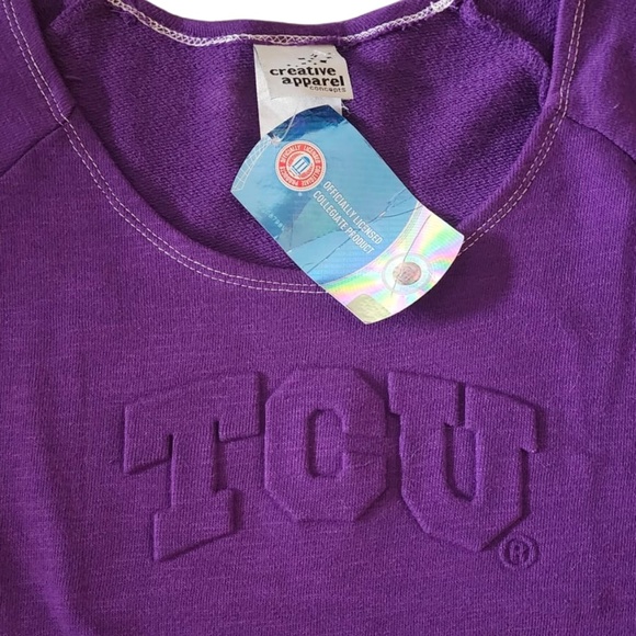 Texas Christian University TCU Football Adult long sleeve T-Shirt, Purple,Medium - Picture 2 of 3